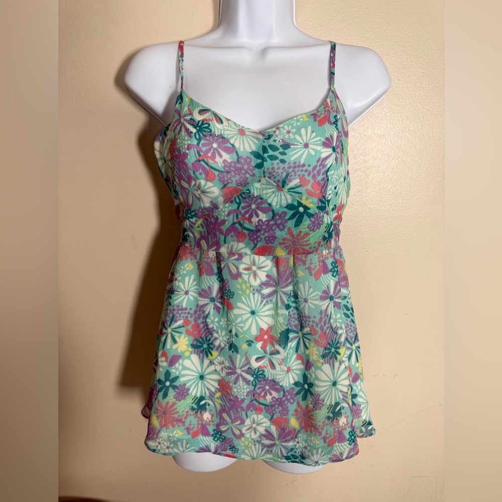 Folio New York 100% Silk Floral Top sz 4P